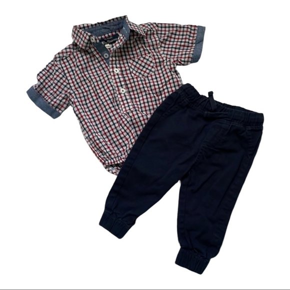 Ben Sherman Other - Ben Sherman Baby Collared Dress Shirt and Pants set 6-9m